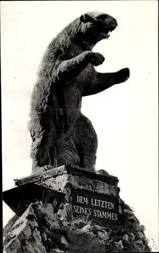 Ak Rübeland Oberharz am Brocken, Höhlenbär, Dem Letzten seines Stammes