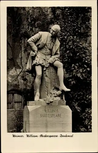 Ak Weimar in Thüringen, William-Shakespeare-Denkmal