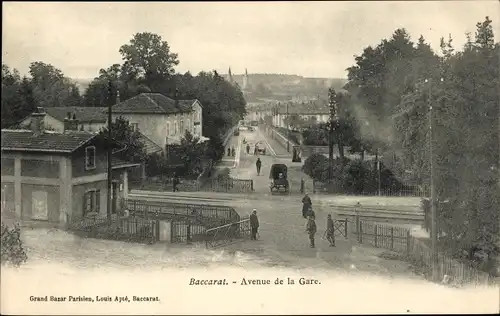 Ak Baccarat Meurthe et Moselle, Avenue de la Gare