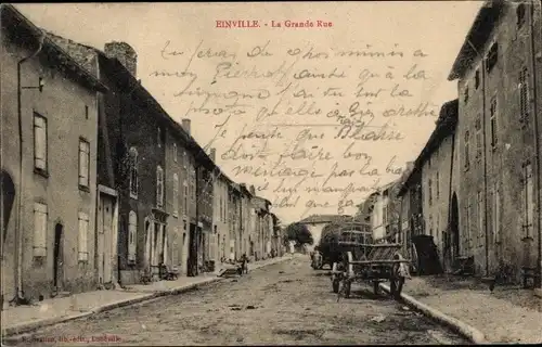 Ak Einville Meurthe et Moselle, Grande Rue