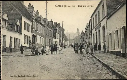 Ak Samer Pas de Calais, Rue du Breuil