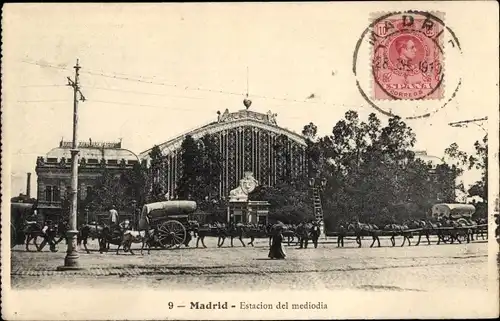 Ak Madrid Spanien, Estacion del mediodia