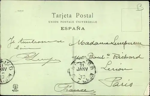 Ak Madrid Spanien, Estacion del mediodia