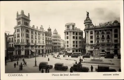 Ak Córdoba Andalusien Spanien, Plaza de José Antonio