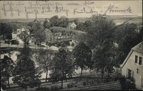 Ak Schönefeld Kreis Teltow, Blick vom Kirchturm
