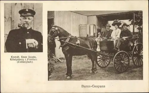Ak Südafrika, Burenkommandant Koos Jooste, Kutsche