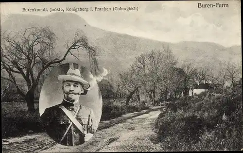 Ak Südafrika, Burenkommandant Koos Jooste, Buren-Farm