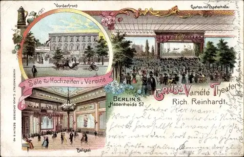 Litho Berlin Kreuzberg Hasenheide, Variete Theater, Innenansicht