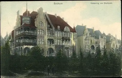 Ak Bochum im Ruhrgebiet, Kaiserring am Stadtpark