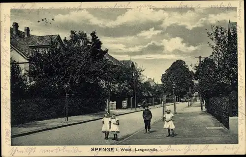 Ak Spenge in Westfalen, Langestraße, Kinder