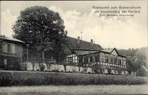 Ak Herford in Westfalen, Restaurant zum Bismarckturm am Stuckenberg
