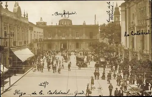 Ak Guadeloupe, Plaza de la Catedral, Arzobispado