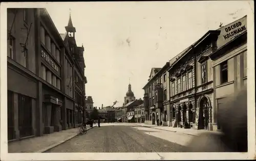Ak Choceň Chotzen Region Pardubice, Straßenpartie