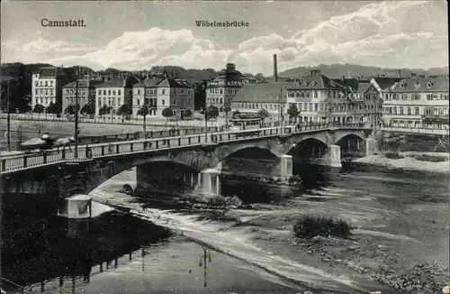 Ak Bad Cannstatt Stuttgart in Württemberg, Wilhelmsbrücke