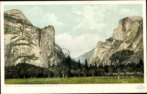 Ak Yosemite Nationalpark Kalifornien USA, Half Dome, Washington Column