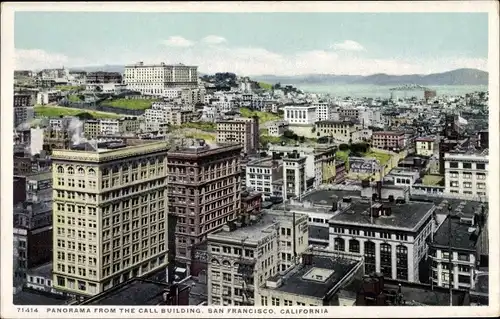 Ak San Francisco Kalifornien USA, Panorama vom Call Building