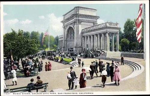 Ak San Francisco Kalifornien USA, Golden Gate Park, Notenpult