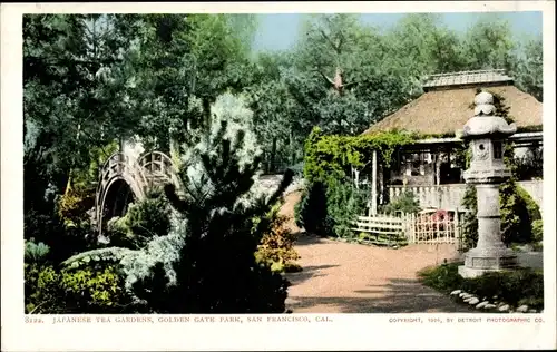 Ak San Francisco Kalifornien USA, Golden Gate Park, Japanische Teegärten
