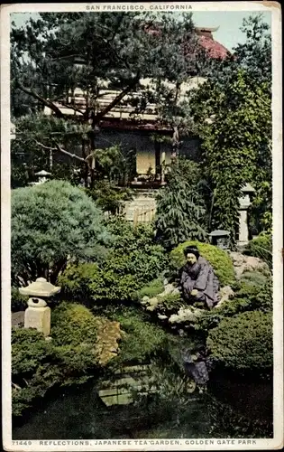 Ak San Francisco Kalifornien USA, Golden Gate Park, Japanischer Teegarten