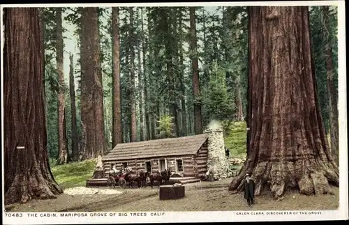 Ak Yosemite Nationalpark Kalifornien USA, Mariposa Grove, die Hütte