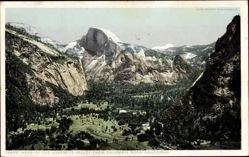 Ak Yosemite Nationalpark Kalifornien USA, Panorama vom Columbia Rock