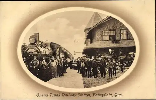 Passepartout Ak Valleyfield Quebec Kanada, Grand Trunk Railway Station, Dampflok