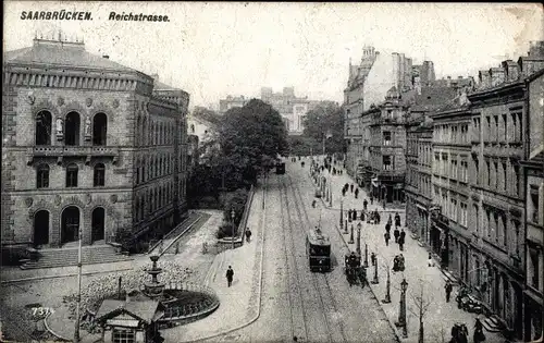 Ak Saarbrücken im Saarland, Reichsstraße
