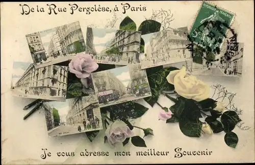 Ak Paris XVI. Passy, Rue Pergolese, Rue Weber, Rue Berlioz, Rue Lalo