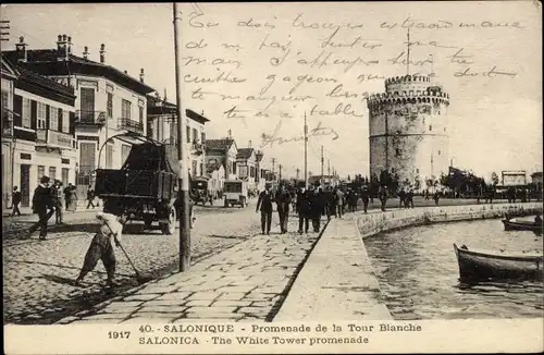 AK Thessaloniki Griechenland, Promenade des Weißen Turms