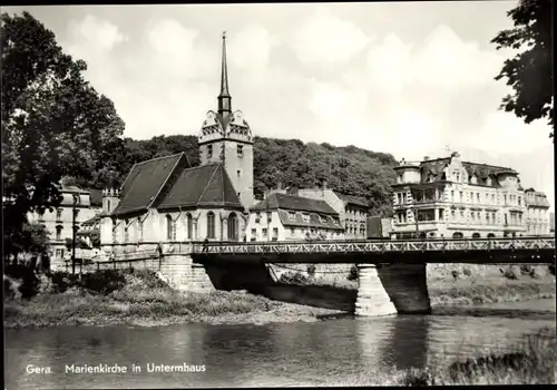 Ak Untermhaus Gera in Thüringen, Marienkirche