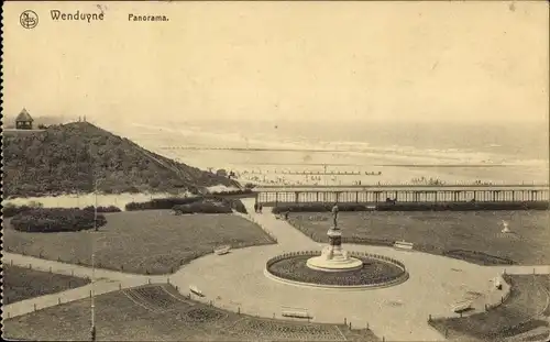 Ak Wenduyne Westflandern, Panorama, Statue