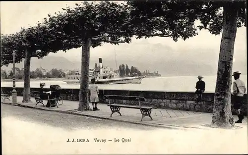 Ak Vevey Kanton Waadt, Le Quai