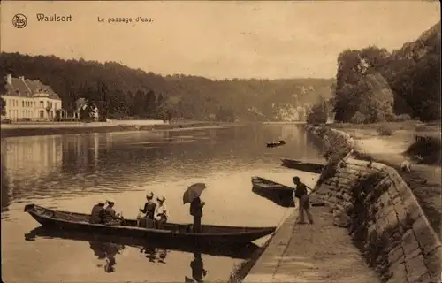 Ak Waulsort Hastière Wallonie Namur, Die Wasserpassage