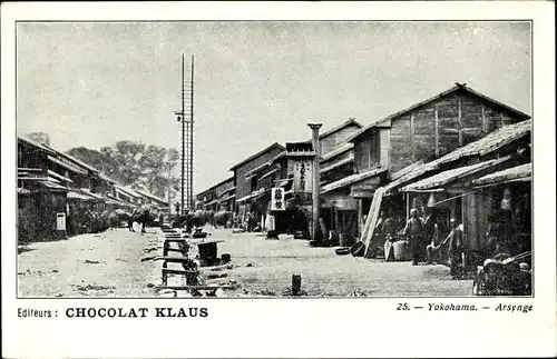Ak Yokohama Präf. Kanagawa Japan, Arsynge, Straßenpartie