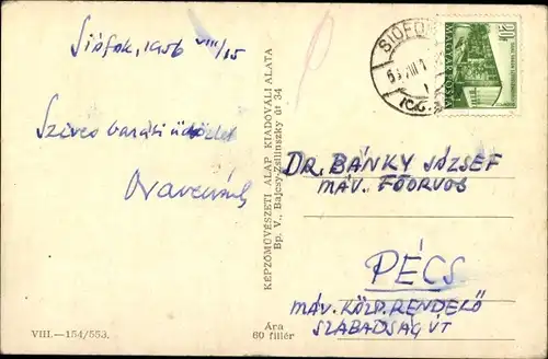 Ak Siofok Fock Ungarn, Dampfer, Segelboot, Wasserpartie