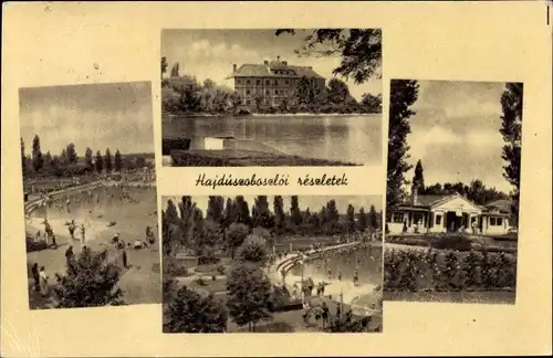 Ak Hajdúszoboszló Ungarn, Strand, Garten, Kurhaus