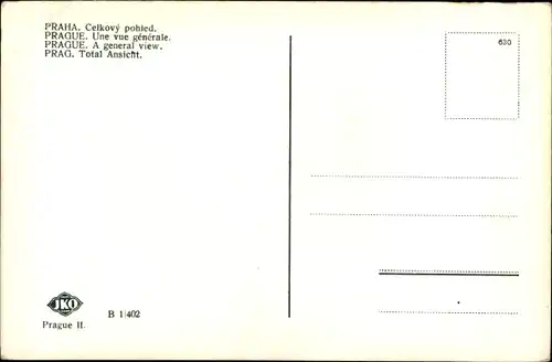 Ak Praha Prag, Totalansicht