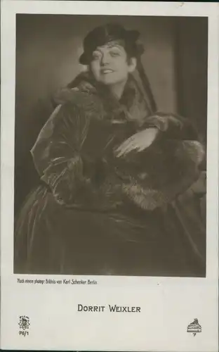 Ak Schauspielerin Dorrit Weixler, Portrait