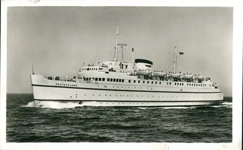 Ak Bundesbahn Hochsee-Fährschiff Deutschland