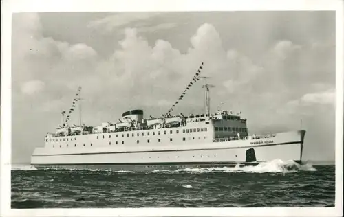 Ak Hochseefährschiff Theodor Heuss, Deutsche Bundesbahn, Ansicht Steuerbord