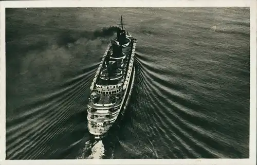 Ak Dampfer Normandie, CGT, French Line