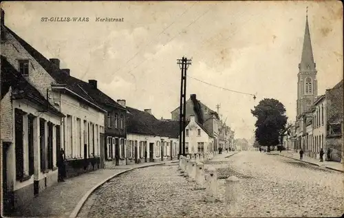 Ak Sint Gillis Waas Ostflandern, Kerkstraat