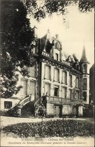 Ak Stenay Lorraine Meuse, Chateau des Tilleuls