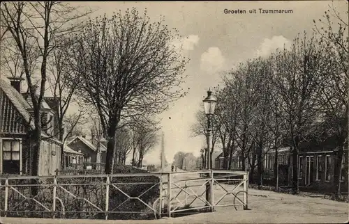 Ak Tzummarum Friesland Niederlande, Straße