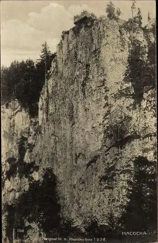 Ak Vilémovice u Macochy Südmähren, Macocha, Stiefmutterschlucht