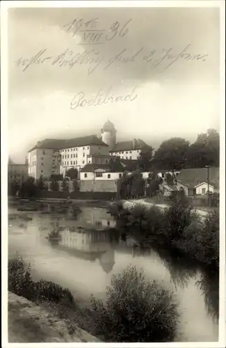 Ak Lázně Poděbrady Bad Podiebrad Region Mittelböhmen, Schloss