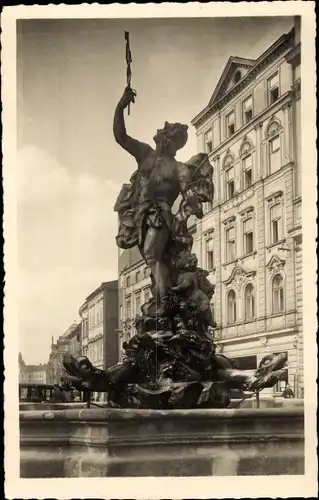 Ak Olomouc Olmütz Stadt, Merkurbrunnen