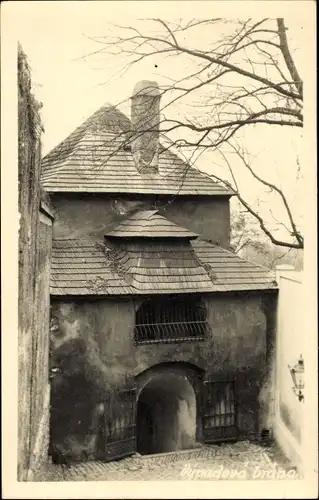 Ak Olomouc Olmütz Stadt, altes Haus, Eingang