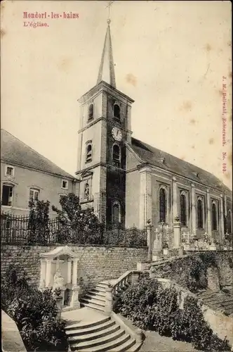 Ak Mondorf les Bains Bad Mondorf Luxemburg, Die Kirche