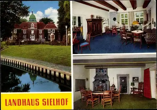 Ak Neuharlingersiel in Ostfriesland, Cafe und Restaurant Landhaus Sielhof, Inh. Wolfgang Aschmutat